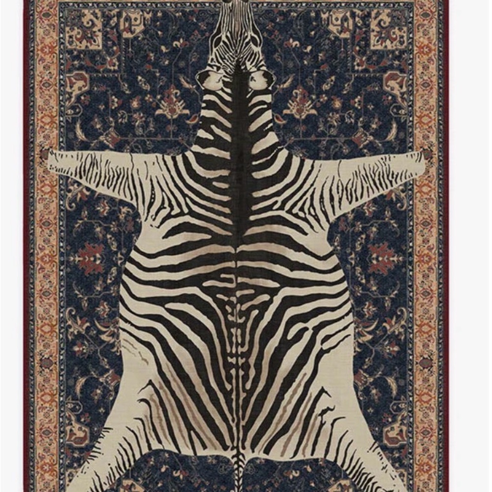 Ruggable Iris Apfel On Safari Sapphire Rug 5x7